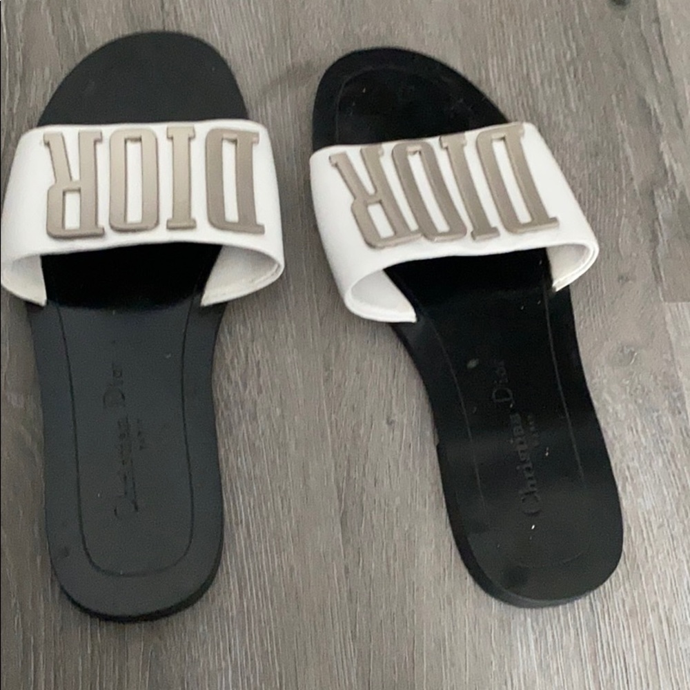 Dior Black and White Slippers